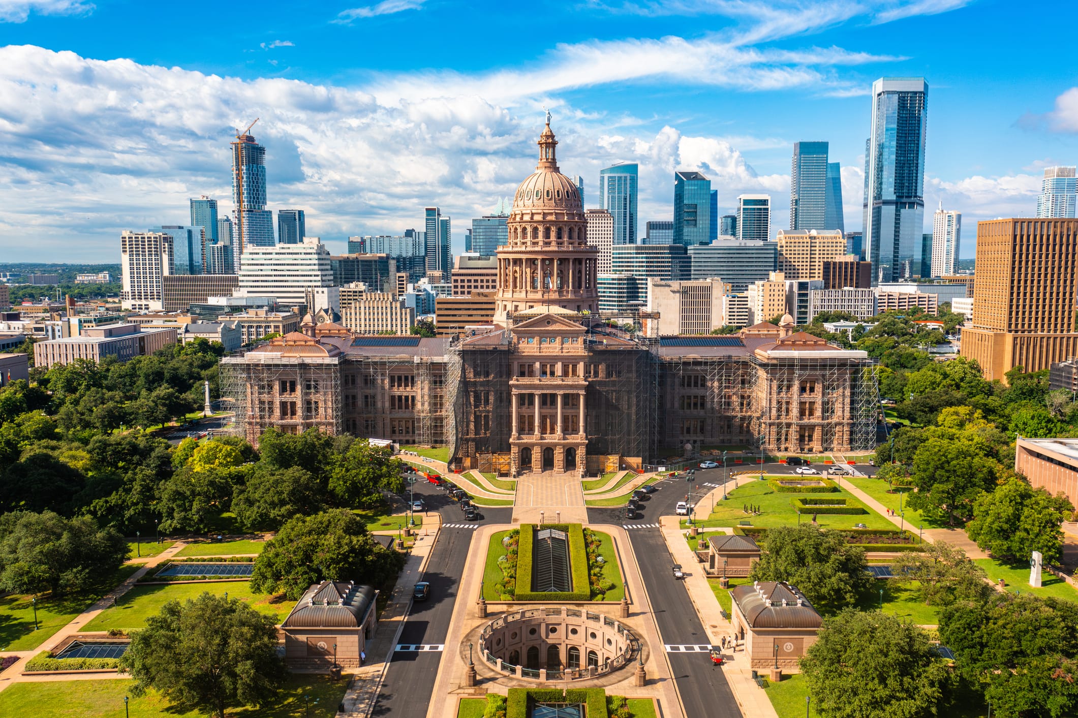 Texas State Capitol and Austin skyline